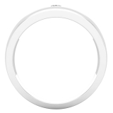 0.10 Carat (cttw) Round White Diamond Solitaire Studded Men's Wedding Band 1/10 CT 950 Platinum