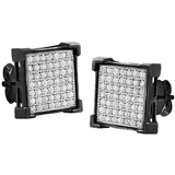 0.35 Carat (ctw) Round White Diamond Mens Hip Hop Square Shape Stud Earrings 1/3 CT Sterling Silver