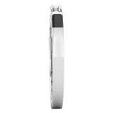 0.50 Carat (ctw) Baguette Black & White Diamond Ladies 5 Stone Wedding Band 1/2 CT 10K White Gold