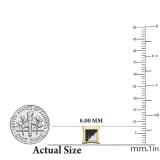 0.12 Carat (ctw) Round Black & White Diamond Kite Shape Mens Hip Hop Stud Earrings 10K Yellow Gold
