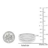 0.45 Carat (ctw) Round White Diamond Mens Anniversary Wedding Band Ring 1/2 CT 14K White Gold