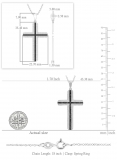 0.50 Carat (ctw) Round Black & White Diamond Mens Religious Cross Pendant 1/2 CT Sterling Silver