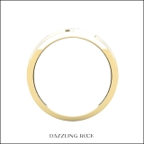 0.05 Carat (ctw) Round White Diamond Mens Sideways Double Cross Wedding Band 10K Yellow Gold