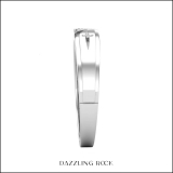 0.05 Carat (ctw) Round White Diamond Mens Sideways Double Cross Wedding Band Sterling Silver