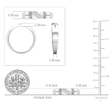 0.05 Carat (ctw) Round White Diamond Mens Sideways Double Cross Wedding Band Sterling Silver