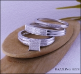 0.25 Carat (ctw) Round White Diamond Men & Womens Engagement Trio Bridal Set 1/5 CT Sterling Silver