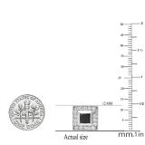 2.99 Carat (ctw) Princess & Round Black & White Diamond Stud Earrings 3 CT 14K White Gold
