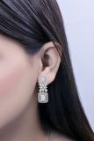 2.48 Carat (ctw) Round Princess & Baguette Diamond Dangling Drop Earrings for Women 10K White Gold