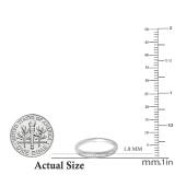 0.15 Carat (ctw) Baguette White Diamond Ladies Wedding Band Stackable Ring 10K White Gold