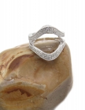 0.43 Carat (ctw) Round Diamond Ladies Solitaire Enhancer Contour Guard Ring Sterling Silver