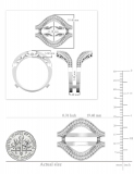 0.43 Carat (ctw) Round Diamond Ladies Solitaire Enhancer Contour Guard Ring Sterling Silver