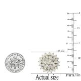 3 Carat (ctw) Round White Diamond Ladies Cluster Flower Stud Earrings 3 CT 10K Yellow Gold