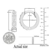 0.20 Carat (ctw) Round White Diamond Ladies Huggies Hoop Earrings 1/5 CT 10K White Gold