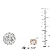 1.30 Carat (ctw) Round White Diamond Ladies Halo Style Stud Earrings 18K Rose Gold