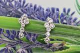 1.14 Carat (ctw) Round White Diamond Ladies Prong Set Cross Stud Earrings 10K White Gold