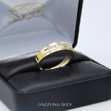 0.25 Carat (ctw) Round Diamond Mens Solid Ring Comfort Fit Wedding Band 1/4 CT 10K Yellow Gold