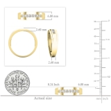 0.25 Carat (ctw) Round Diamond Mens Solid Ring Comfort Fit Wedding Band 1/4 CT 10K Yellow Gold