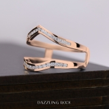 0.30 Carat (ctw) Round Diamond Ladies Wedding Band Enhancer Guard Ring 1/3 CT 14K Rose Gold