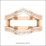 0.30 Carat (ctw) Round Diamond Ladies Wedding Band Enhancer Guard Ring 1/3 CT 14K Rose Gold