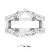 0.30 Carat (ctw) Round Diamond Ladies Wedding Band Enhancer Guard Ring 1/3 CT 14K White Gold