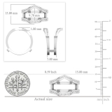 0.30 Carat (ctw) Round Diamond Ladies Wedding Band Enhancer Guard Ring 1/3 CT 14K White Gold
