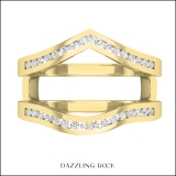 0.30 Carat (ctw) Round Diamond Ladies Wedding Band Enhancer Guard Ring 1/3 CT 14K Yellow Gold