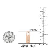 0.10 Carat (ctw) Round White Diamond Ladies Hoop Earrings 1/10 CT 10K Rose Gold