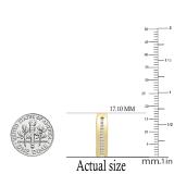 0.10 Carat (ctw) Round White Diamond Ladies Hoop Earrings 1/10 CT 10K Yellow Gold