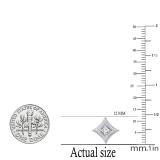 0.25 Carat (ctw) Round Diamond Ladies Solitaire Kite Shape Stud Earrings 1/4 CT 10K White Gold