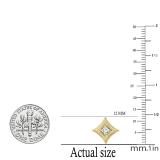 0.25 Carat (ctw) Round Diamond Ladies Solitaire Kite Shape Stud Earrings 1/4 CT 14K Yellow Gold