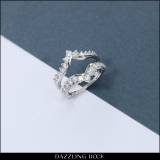 1.00 Carat (ctw) Round Diamond Ladies Wedding Enhancer Guard Double Ring Band 1 CT Platinum