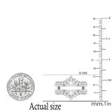 1.00 Carat (ctw) Round Diamond Ladies Wedding Enhancer Guard Double Ring Band 1 CT Platinum