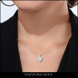 0.55 Carat (ctw) Round White Diamond Ladies Heart Shape Cluster Love Pendant 14K Yellow Gold