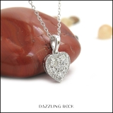 0.55 Carat (ctw) Round White Diamond Ladies Heart Shape Cluster Love Pendant Sterling Silver