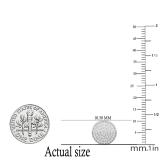 0.32 Carat (ctw) Round White Diamond Ladies 3D Disk Circle Stud Earrings 1/3 CT 18K White Gold