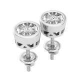 0.10 Carat (ctw) Round White Diamond Ladies Miracle Solitaire Stud Earrings 1/10 CT 10K White Gold