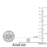 0.10 Carat (ctw) Round White Diamond Ladies Miracle Solitaire Stud Earrings 1/10 CT Sterling Silver