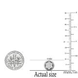 0.50 Carat (ctw) Round White Diamond Ladies Rope Cluster Stud Earrings 1/2 CT Sterling Silver
