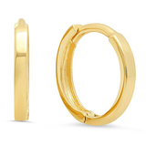 Ladies Fashion Hoop Earrings 14K Yellow Gold