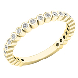 0.22 Carat (ctw) Round White Diamond Ladies Anniversary Wedding Stackable Band 14K Yellow Gold
