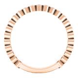 0.22 Carat (ctw) Round White Diamond Ladies Anniversary Wedding Stackable Band 18K Rose Gold