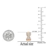 0.20 Carat (ctw) Round White Diamond Ladies Huggies Hoop Earrings 1/5 CT 14K Rose Gold