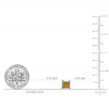 0.10 Carat (ctw) Round Yellow Diamond Micro Pave Mens Kite Stud Earrings 1/10 CT Sterling Silver