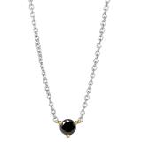 1.00 Carat (ctw) Round Black Diamond Ladies Solitaire Pendant 1 CT 10K Yellow Gold