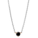 1.00 Carat (ctw) Round Black Diamond Ladies Solitaire Pendant 1 CT 14K Rose Gold