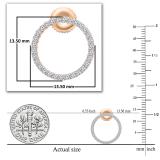 0.60 Carat (ctw) Round White Diamond Ladies Circle Shape Fashion Stud Earrings 18K Rose Gold