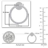 0.60 Carat (ctw) Round White Diamond Ladies Circle Shape Fashion Stud Earrings 18K White Gold