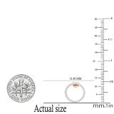 0.90 Carat (ctw) Round Cubic Zirconia Ladies Circle Shape Fashion Stud Earrings 18K Rose Gold