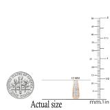 0.15 Carat (ctw) Round White Diamond Ladies Huggies Hoop Earrings 10K Rose Gold