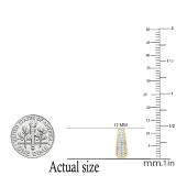 0.15 Carat (ctw) Round White Diamond Ladies Huggies Hoop Earrings 10K Yellow Gold